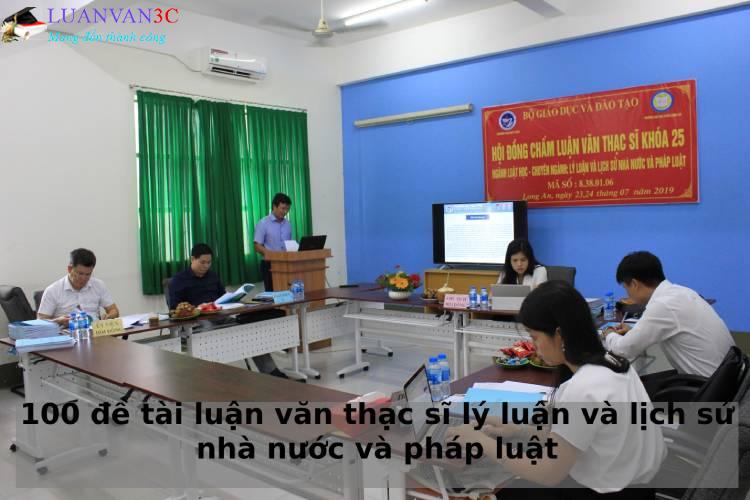 100 đề tài luận văn thạc sĩ lý luận và lịch sử nhà nước và pháp luật